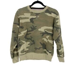 Aritzia Sweatshirt Womens XXS Tna Crewneck Long Sleeve Camo Green Brown